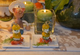 Hapje: wilde zalm met mozzarella goed gekruid