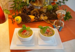 Hapje:  soepje met grijs garnalen