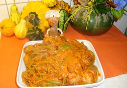 Bouletten met boontjes in een tomaten-roomsausje