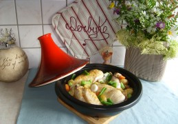 Tajine : kip met krieltjes en groenten
