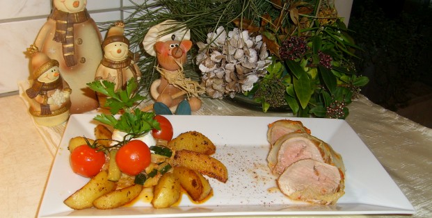 Varkenshaasje met zijn garnituren