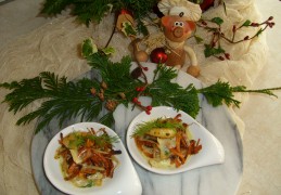 Hapje : scampi warm gepresenteerd