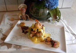 Verrassend  : St- Jacobsvruchten met scampi's 