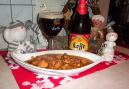 Kalkoen en stuisvogelragout met Leffe kerstbier