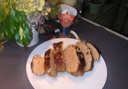 Vleesbrood met aubergines