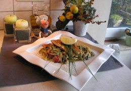 Red snapper filet met citroen pasta