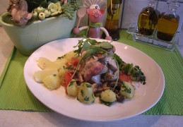Koolvisfilet opgerold met ontbijtspek en ...