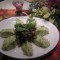 Aardappelpuree met spruiten en rucola