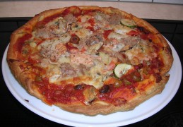 Pizza gelijk wij het graag hebben met vis