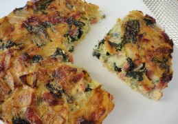 Quiche van prei en snijbiet