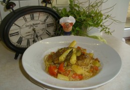 Dagschotel: pasta met een duo van asperges en steak