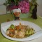 Dagschotel: kippenblokjes met wilde rijst en duo van groenten