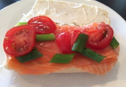 Stokbroodje zalm uit de oven