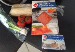 Stokbroodje zalm uit de oven