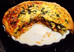 Quiche met snijbiet en zalm