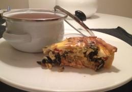 Quiche met snijbiet en zalm