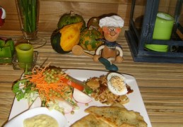 Dagschotel: tarbot met een frisse salade en koude wilde rijst met zijn garnituren