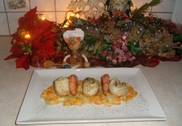 Dagschotel: zeetongrolletjes op een bedje van witloof en zoete aardappel