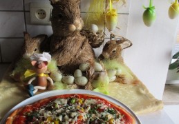 Pizza met heerlijke groenten