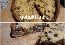 Gehakttaart met croissantdeeg