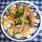 Lente salade met gegrilde asperges en gerookte paling