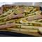 Klassieke Hollandse Traybake met asperges, kriel, ham en ei.