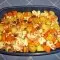 Traybake met bloemkool, pompoen, aardappel, Vadouvan &amp; noten