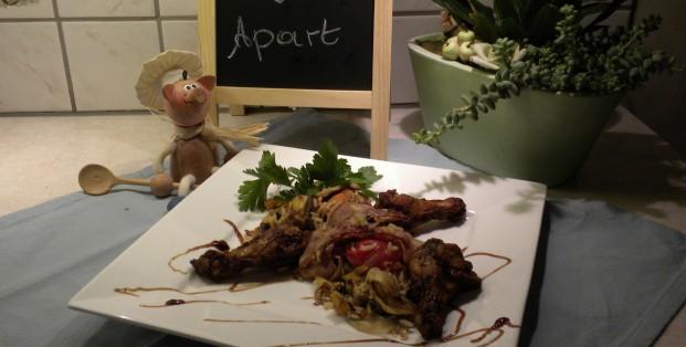 Rijst apart met lamskoteletjes 