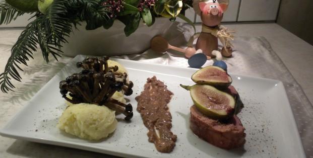 Ardeens varkenshaasje met vijgen en beukenzwammen Ardeens varkenshaasje met vijgen en beukenzwammen