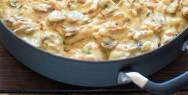 Fricassée de porc,  een romige stoofpot van varkensvlees 