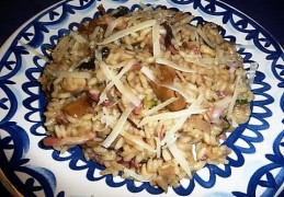 Paddenstoelen risotto met pancetta