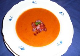 Paprika soep met Chorizo