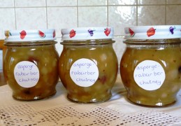 Chutney van asperges en rabarber