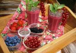Smoothie met bosvruchten en Chia zaad