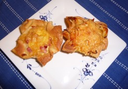 Mini quiches met ham en zalm