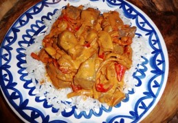 Biefstuk puntjes in Stroganoff saus