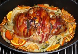 Parelhoen met venkel en citrus fruit