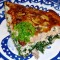 Quiche met spinazie, gerookte zalm en (kastanje)champignons