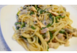 Romige spaghetti Florentine met verse zalm....