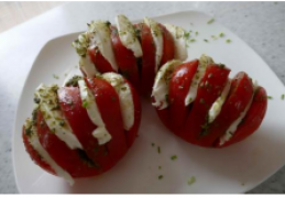 Hasselback Tomaat Caprese