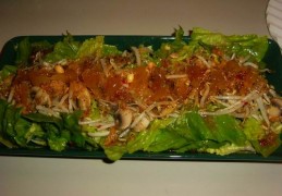 Oosterse salade met champignons, taugé en gember