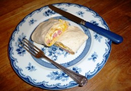 Wraps met ham kaas en ei