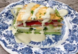 Salade tortilla taart