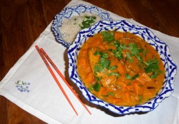 Thaise pompoencurry met kip