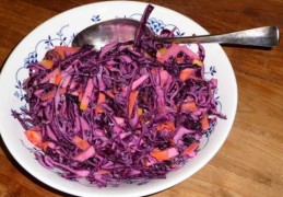 Coleslaw van rode kool