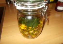 Champignons inmaken op olijfolie 