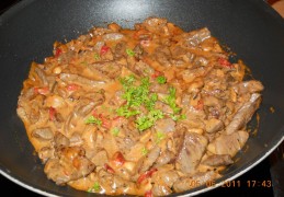 Snelle biefstuk stroganoff à la petra