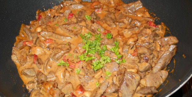 Snelle biefstuk stroganoff à la petra