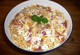 Spaghetti met asperges à la Parma