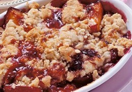 Crumble met pruimen